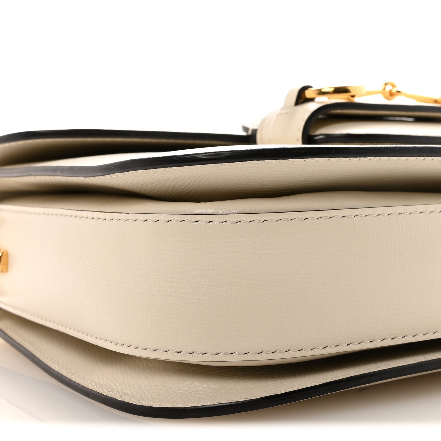 Gucci Azalea Calfskin Horsebit 1955 Shoulder Bag Mystic White 9 of 10