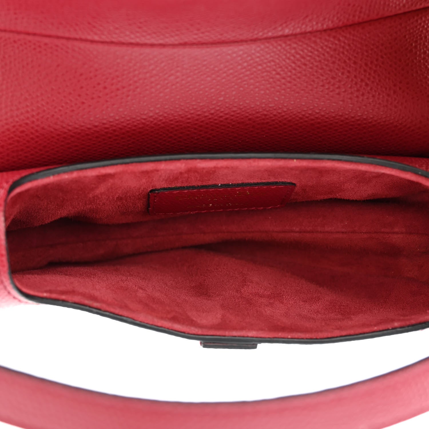 Christian Dior Grained Calfskin Mini Saddle Bag Red 5 of 11