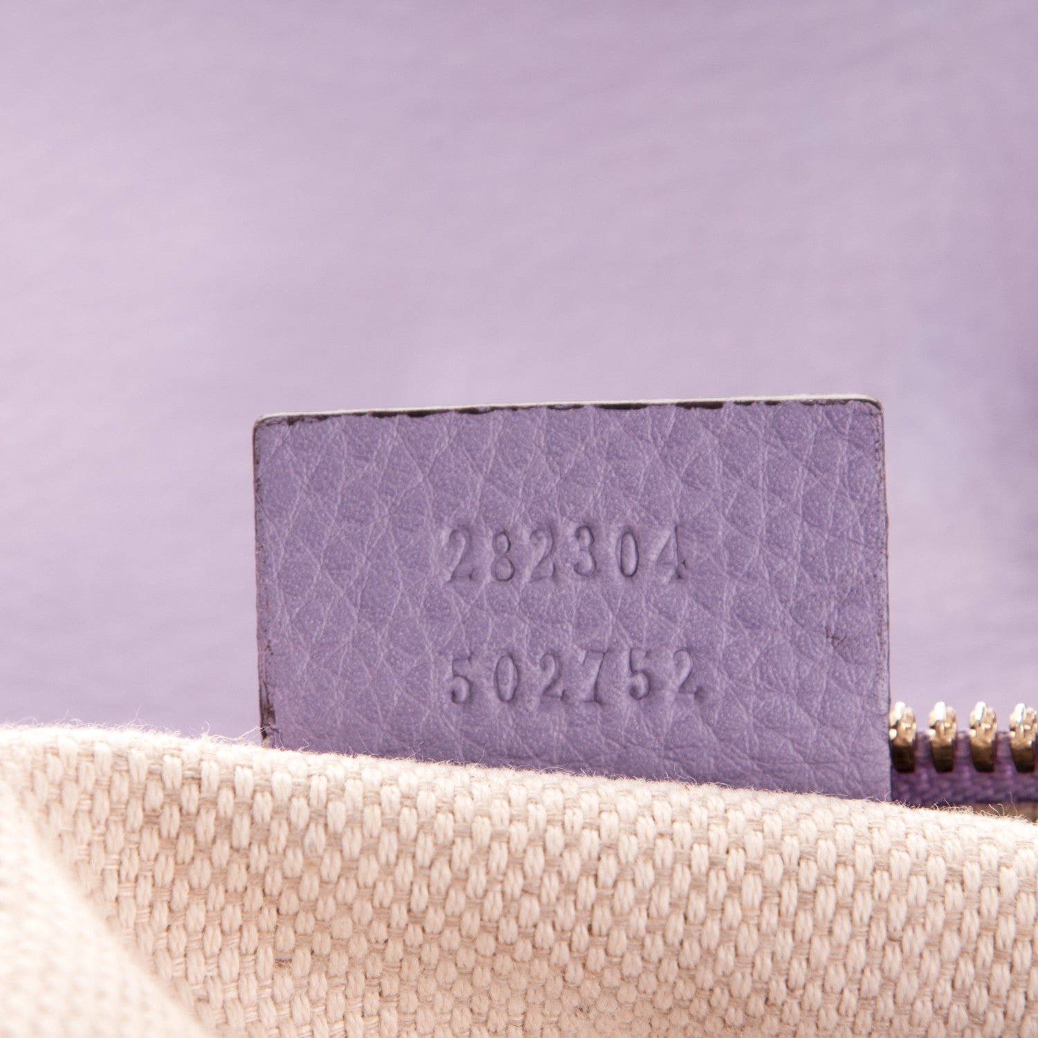 Gucci Pebbled Calfskin Soho Hobo Lilac 7 of 9