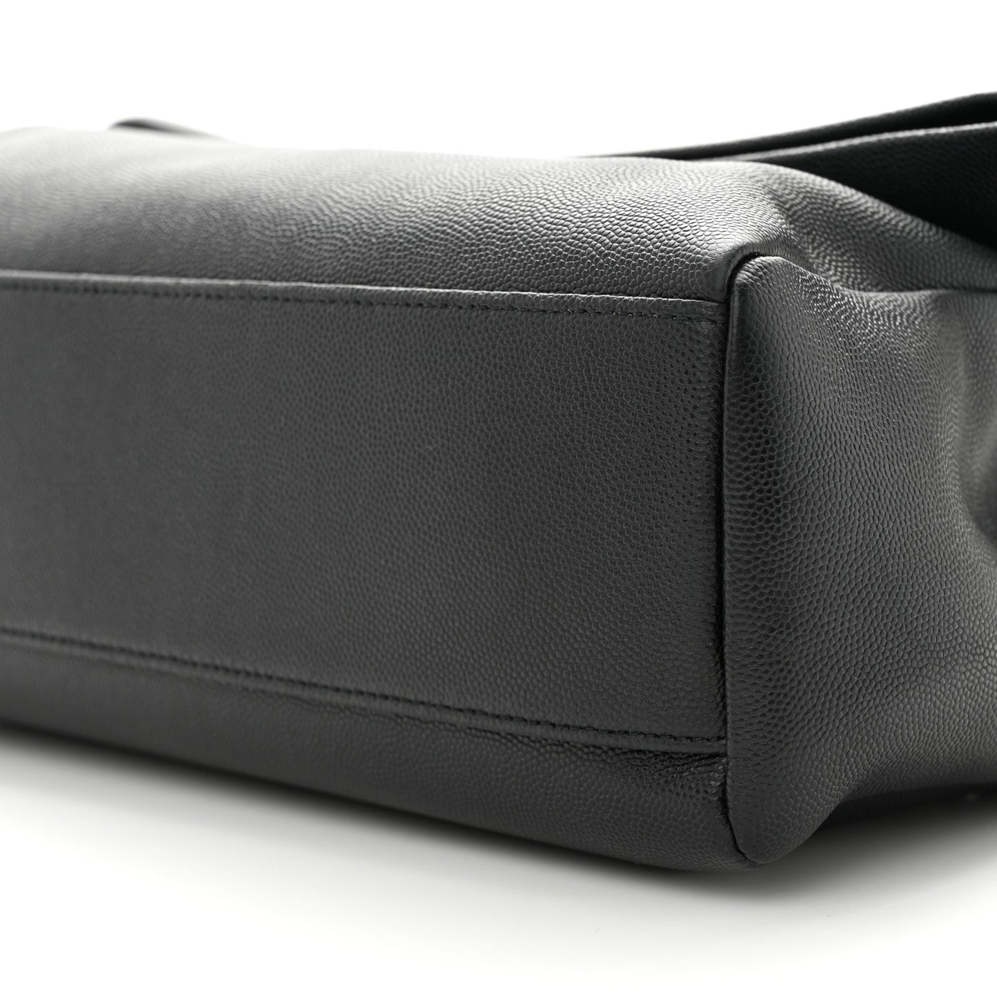 Grain De Poudre Medium West Hollywood Monogram Fold-Over Black