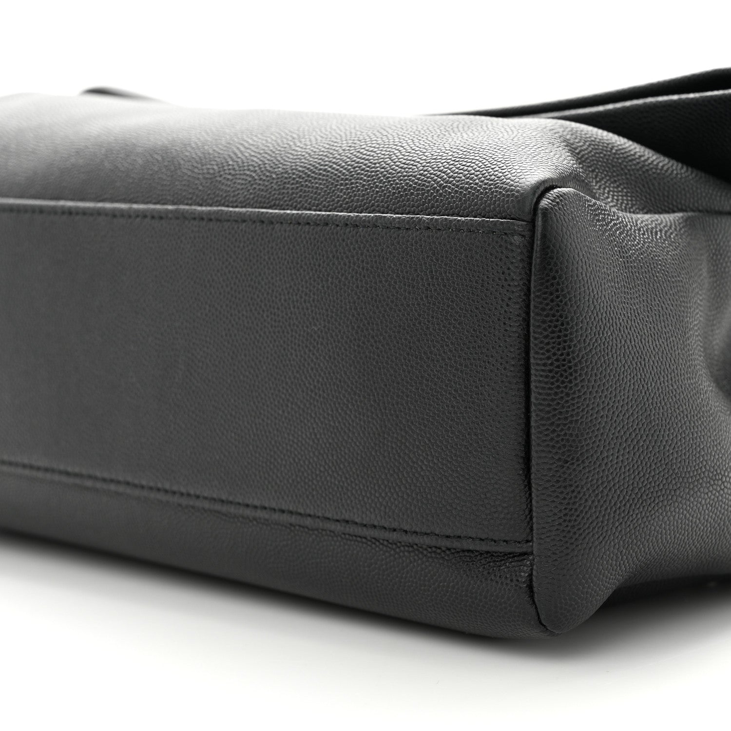 Saint Laurent Grain De Poudre Medium West Hollywood Monogram Fold-Over Black 9 of 11