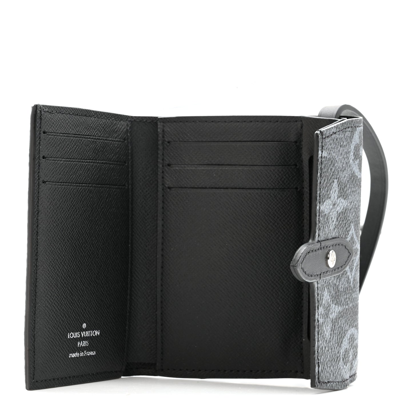 Monogram Pastel Cross Card Holder Black