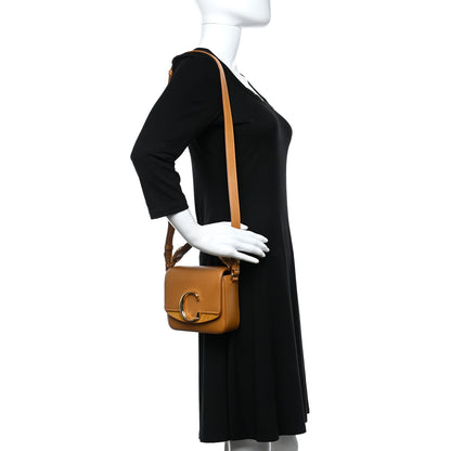 Chloe Shiny Calfskin Suede Mini C Bag Brown 2 of 9