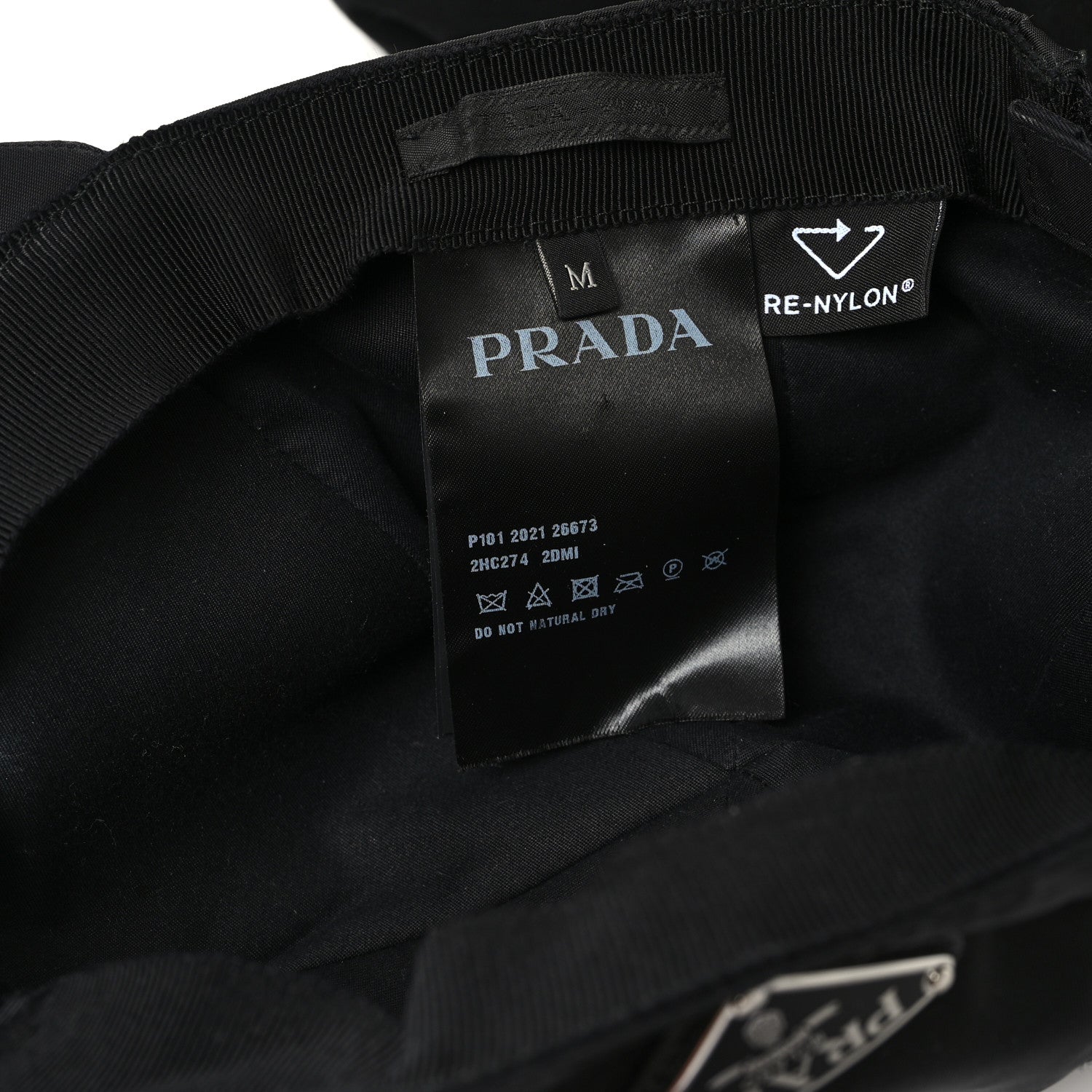 Prada Re-Nylon Womens Baseball Cap M Black 7 of 9