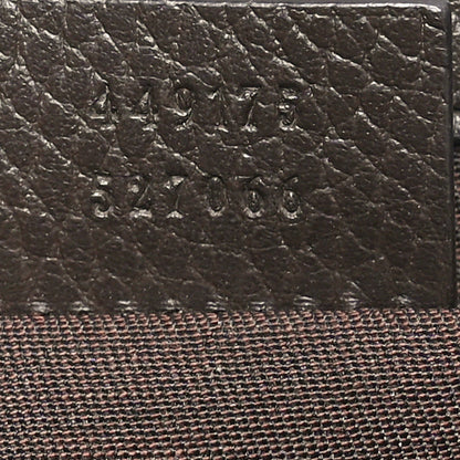 Gucci Monogram Dollar Calfskin O Drawstring Backpack Beige Ebony Testa di Moro Dark Chocolate 7 of 10