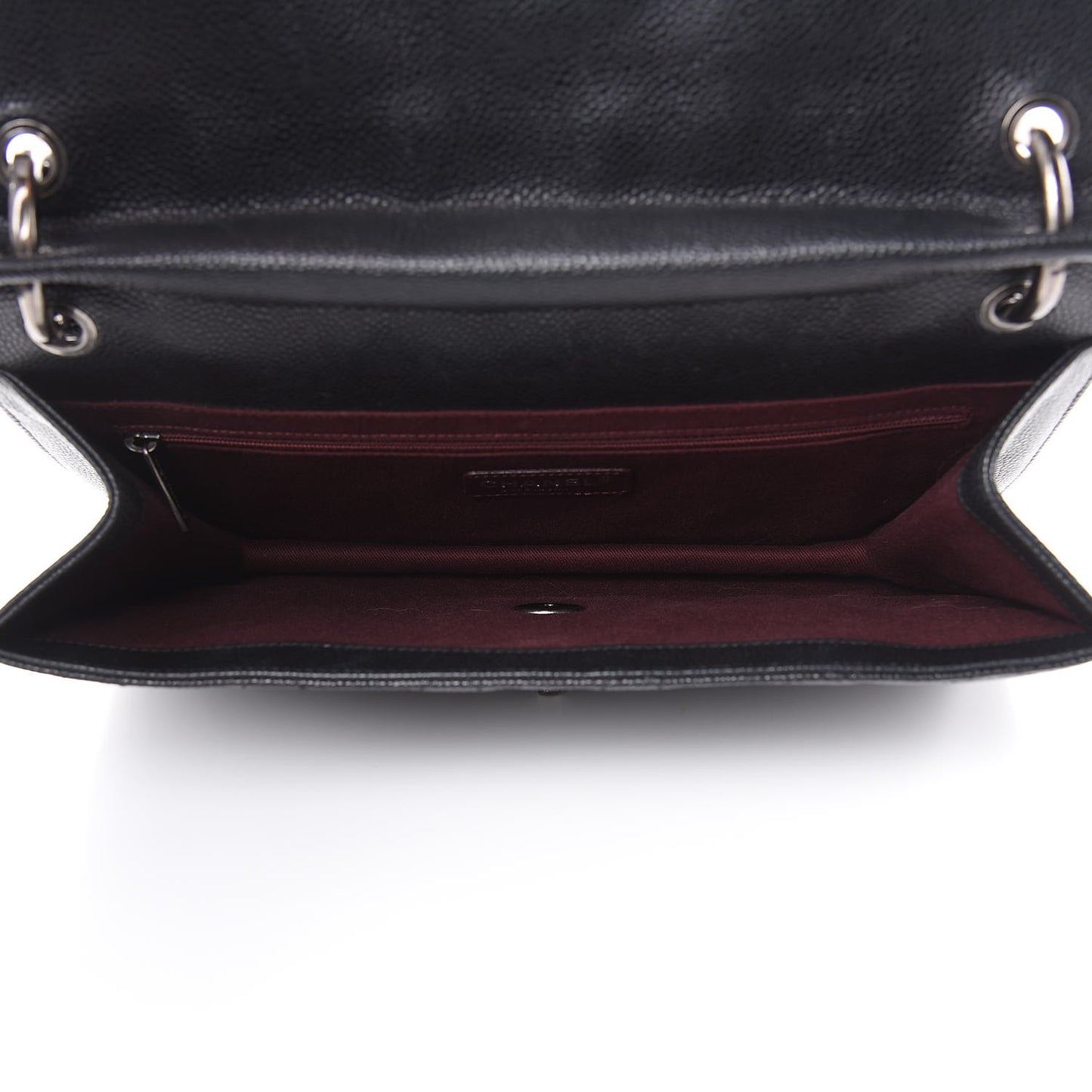 Caviar Quilted Large Retro Class Flap Black