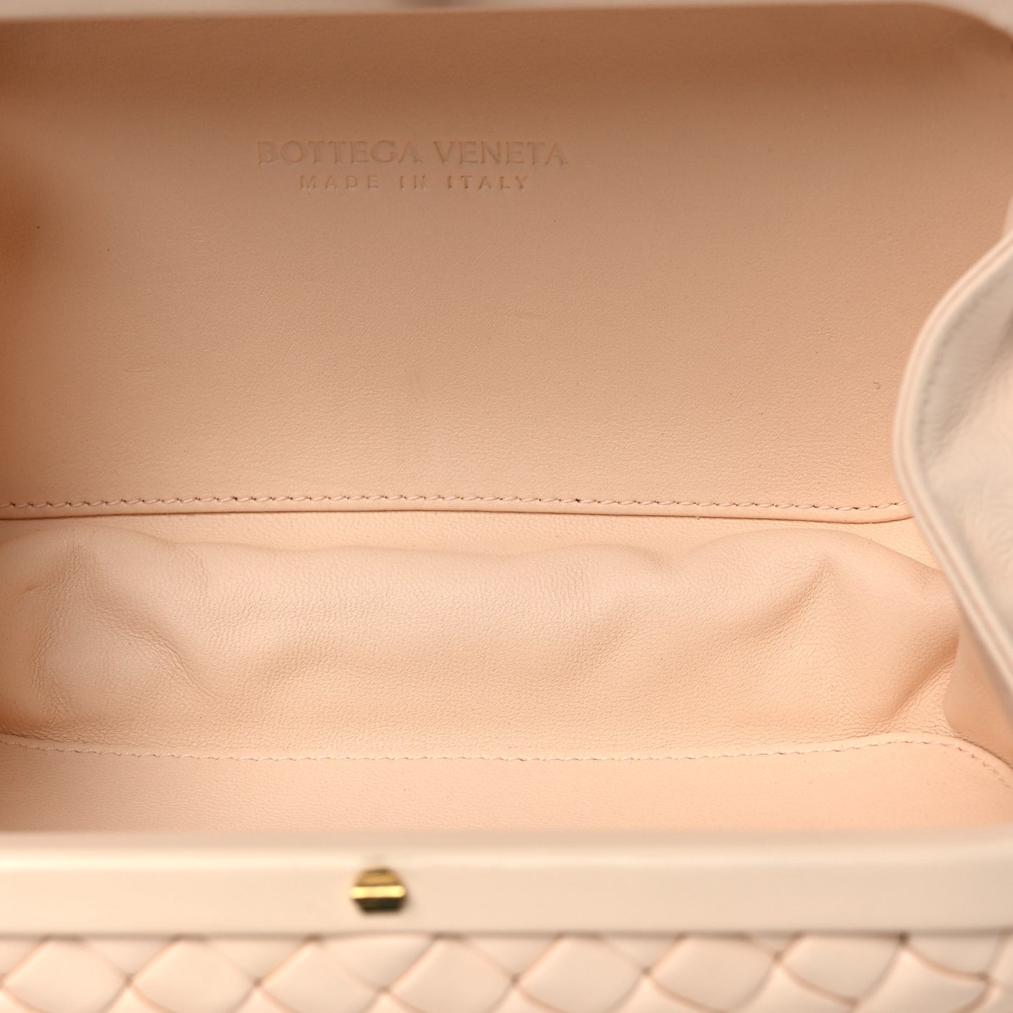 Nappa Intrecciato Minaudiere Knot Clutch Lotus