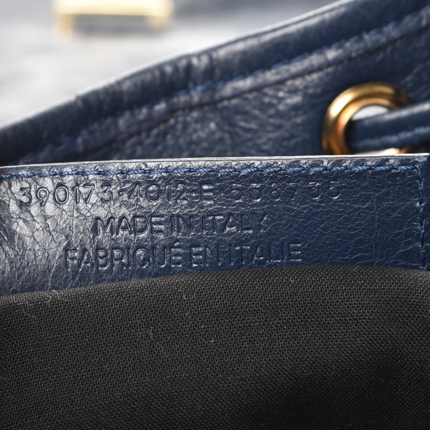 Balenciaga Agneau Giant 12 Gold Hardware S Traveler Backpack Bleu Obscur 7 of 7