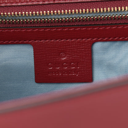 Gucci Textured Calfskin Small Torchon GG Ring Shoulder Bag New Cherry Red 6 of 11