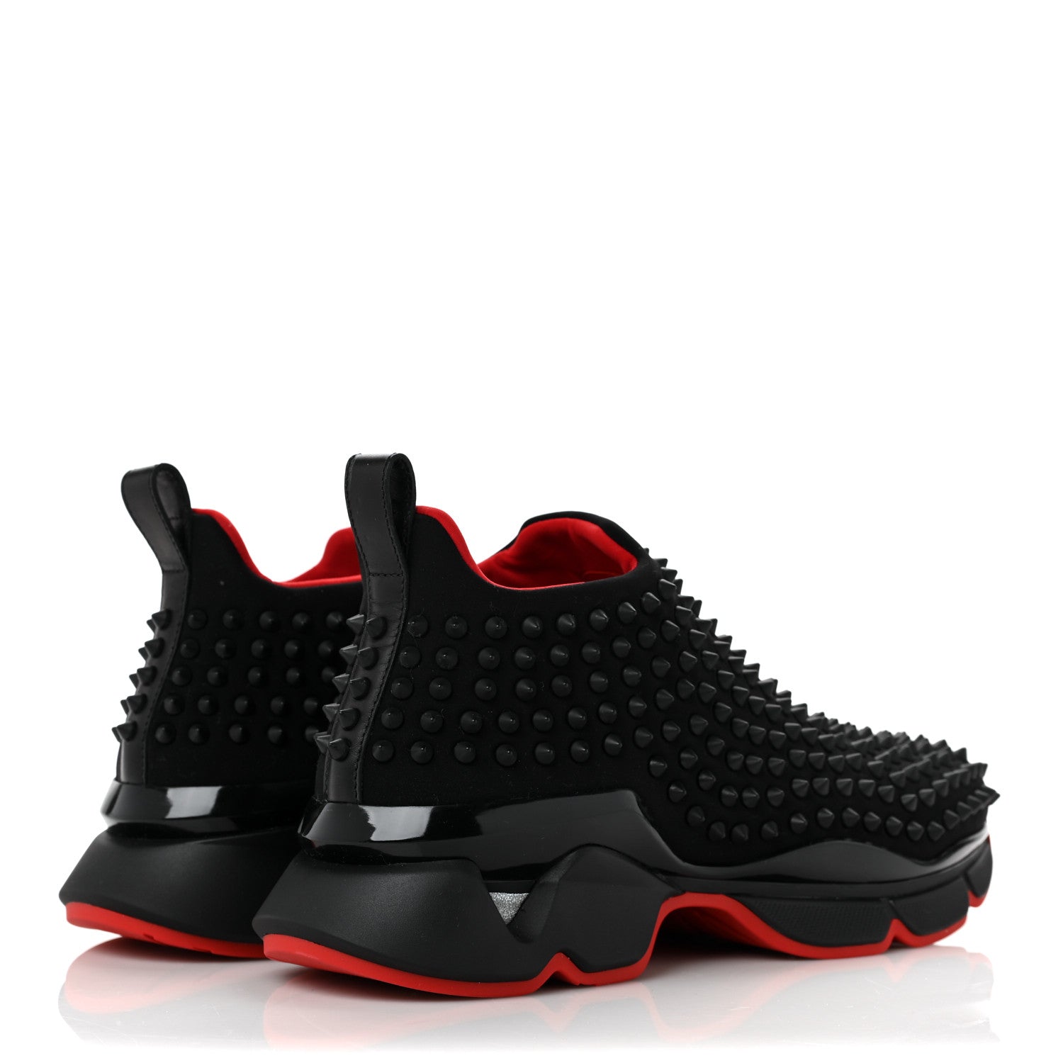 Christian Louboutin Neoprene Spike Sock Donna Flat Sneakers 40 Black 4 of 7