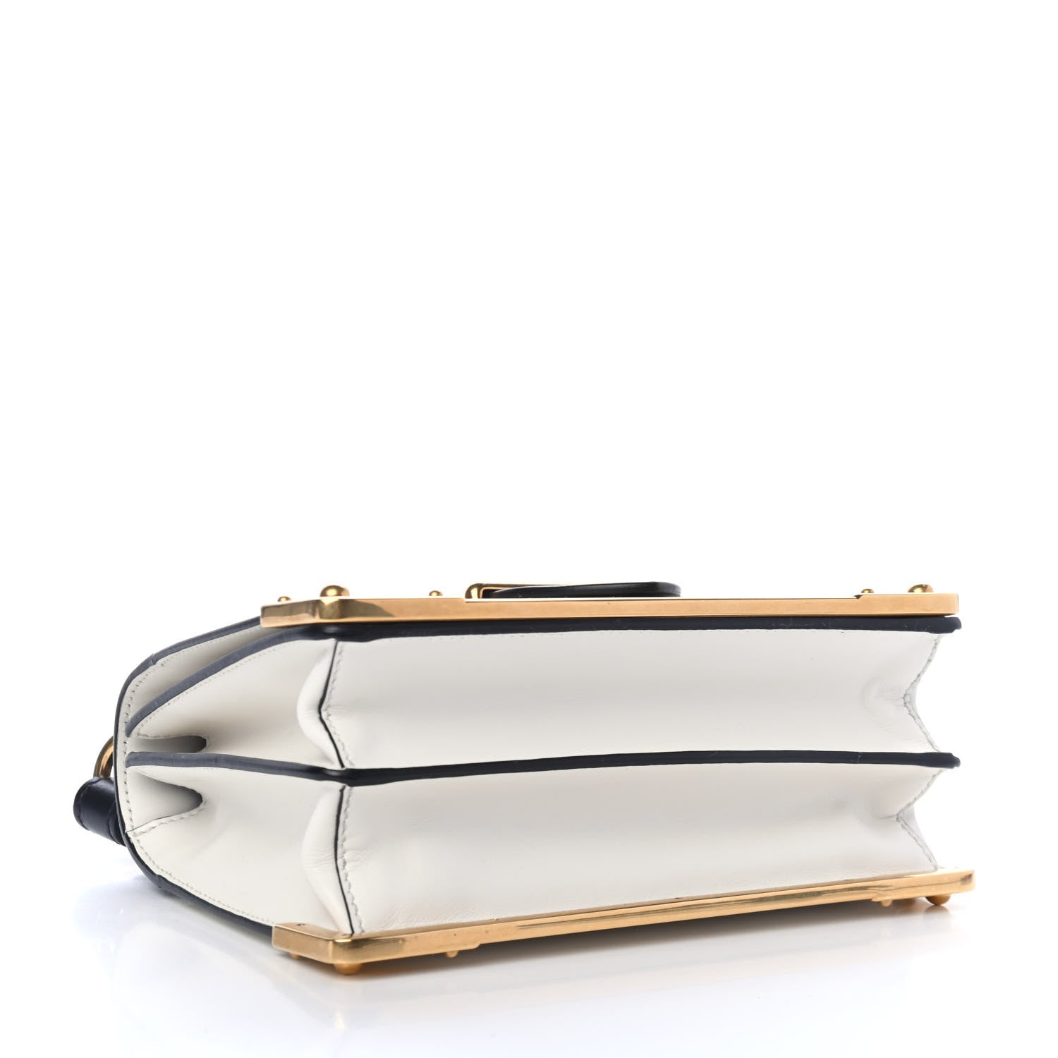 Prada City Calf Saffiano Cahier Bag Talco Black 3 of 4