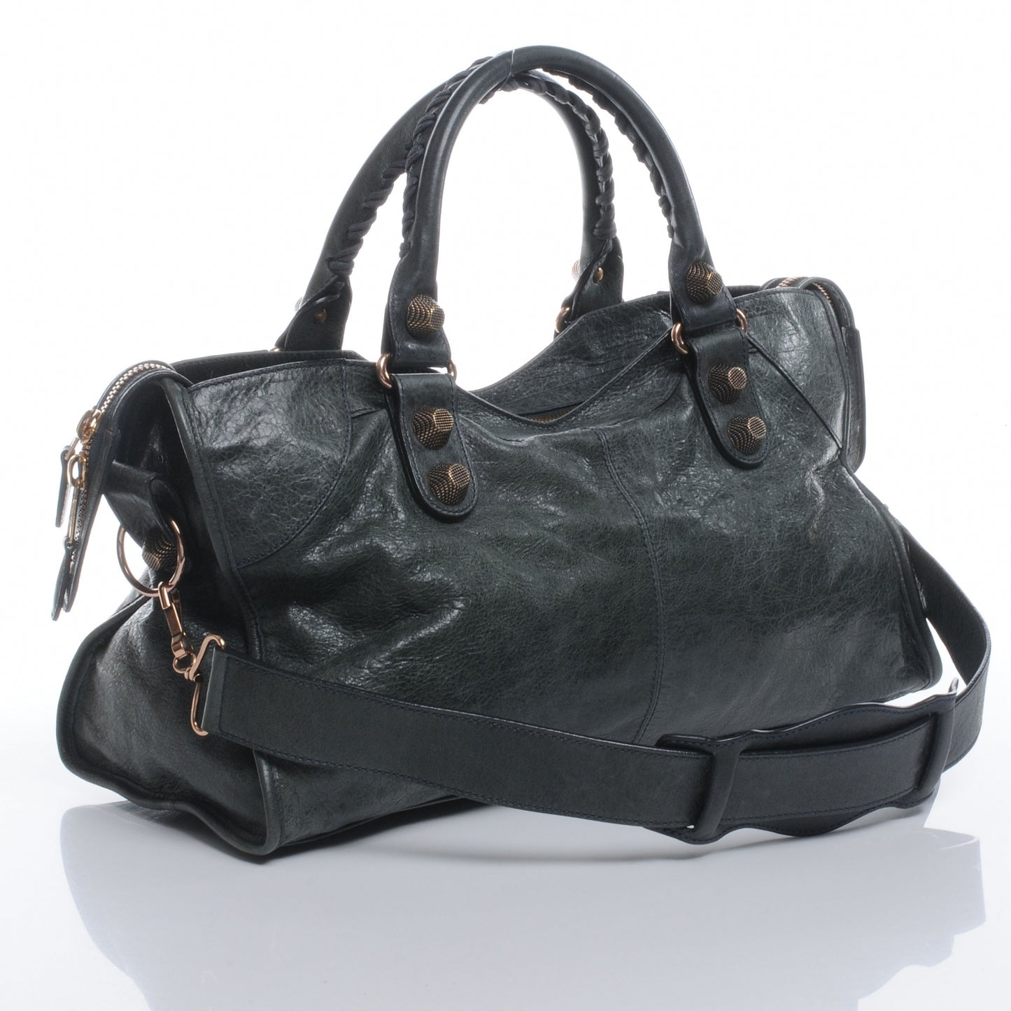 Agneau Giant 21 Rose Gold Hardware Part Time Anthracite