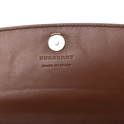 Burberry Derby Calfskin House Check Henley Wallet On Chain Tan 6 of 9