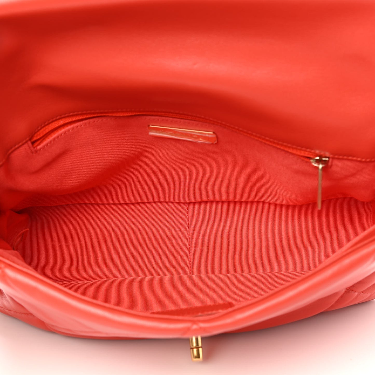Goatskin Quilted Large Chanel 19 Flap Red