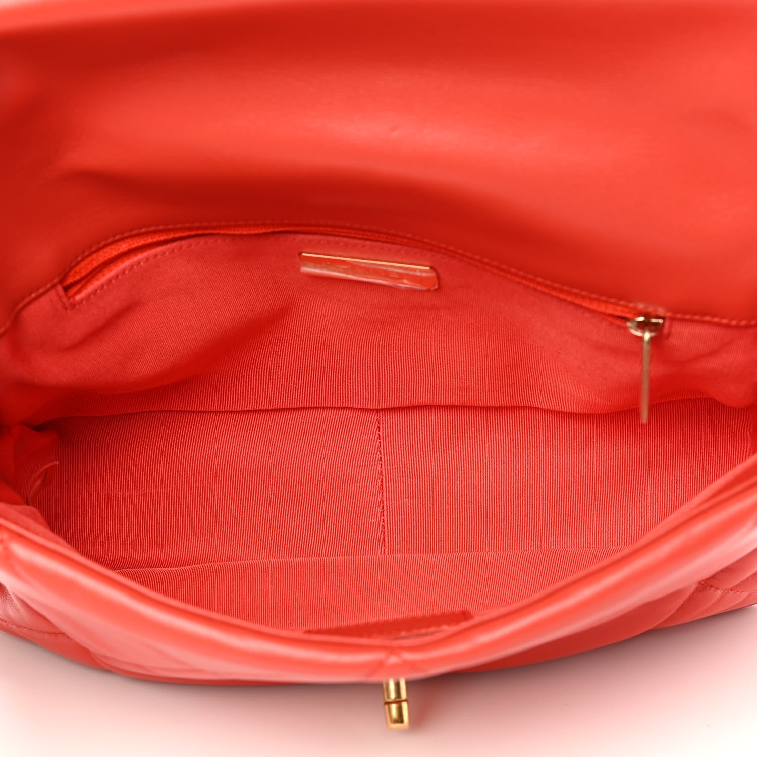 Chanel Goatskin Quilted Large Chanel 19 Flap Red 5 of 12