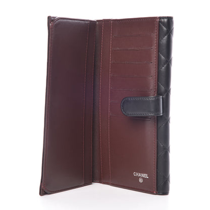 Chanel Lambskin Quilted Long Flap Wallet Black 5 of 13