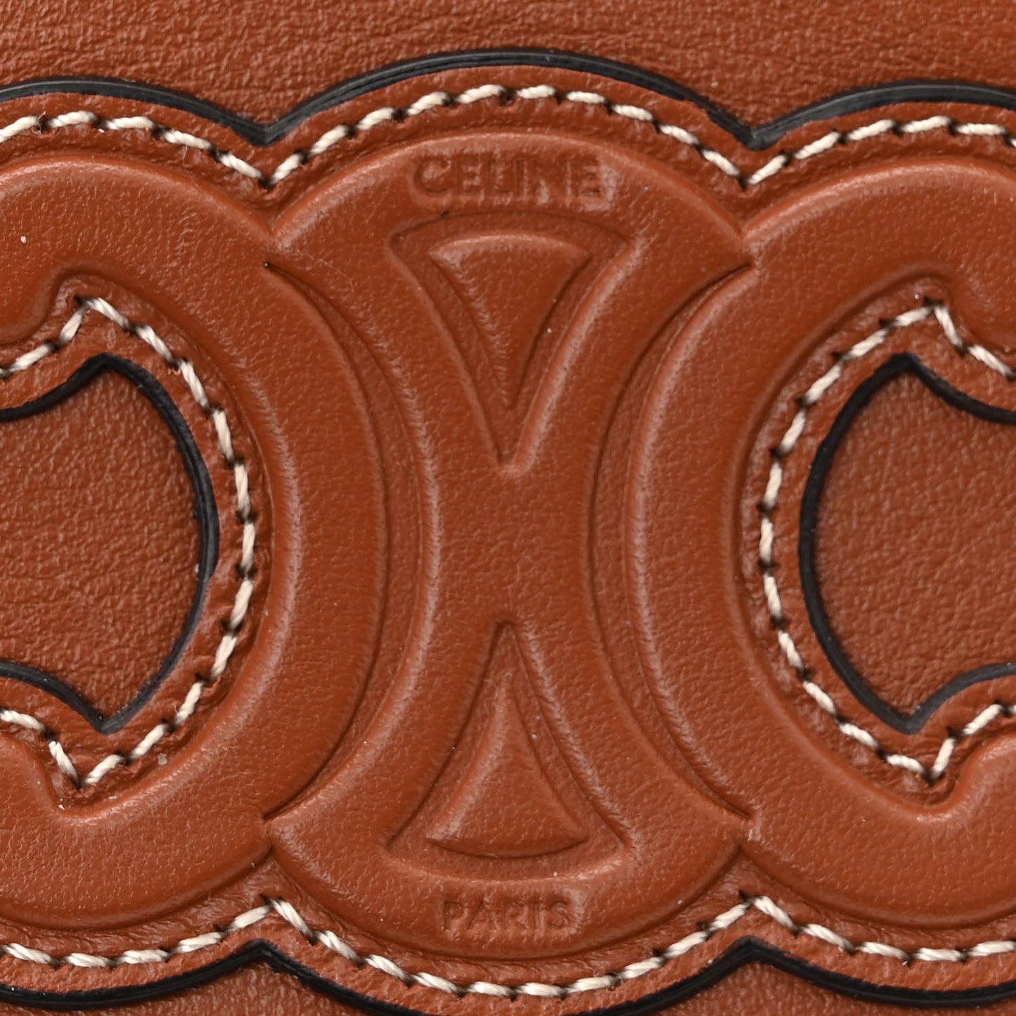 Smooth Calfskin Cuir Triomphe Mini Vanity Case Tan