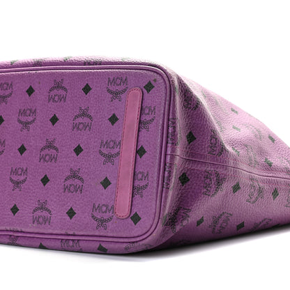 MCM Visetos Medium Project Reversible Shopper Tote Purple 9 of 10