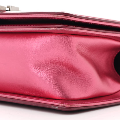 Chanel Metallic Patent Calfskin Quilted Small Boy Flap Pink 10 of 11