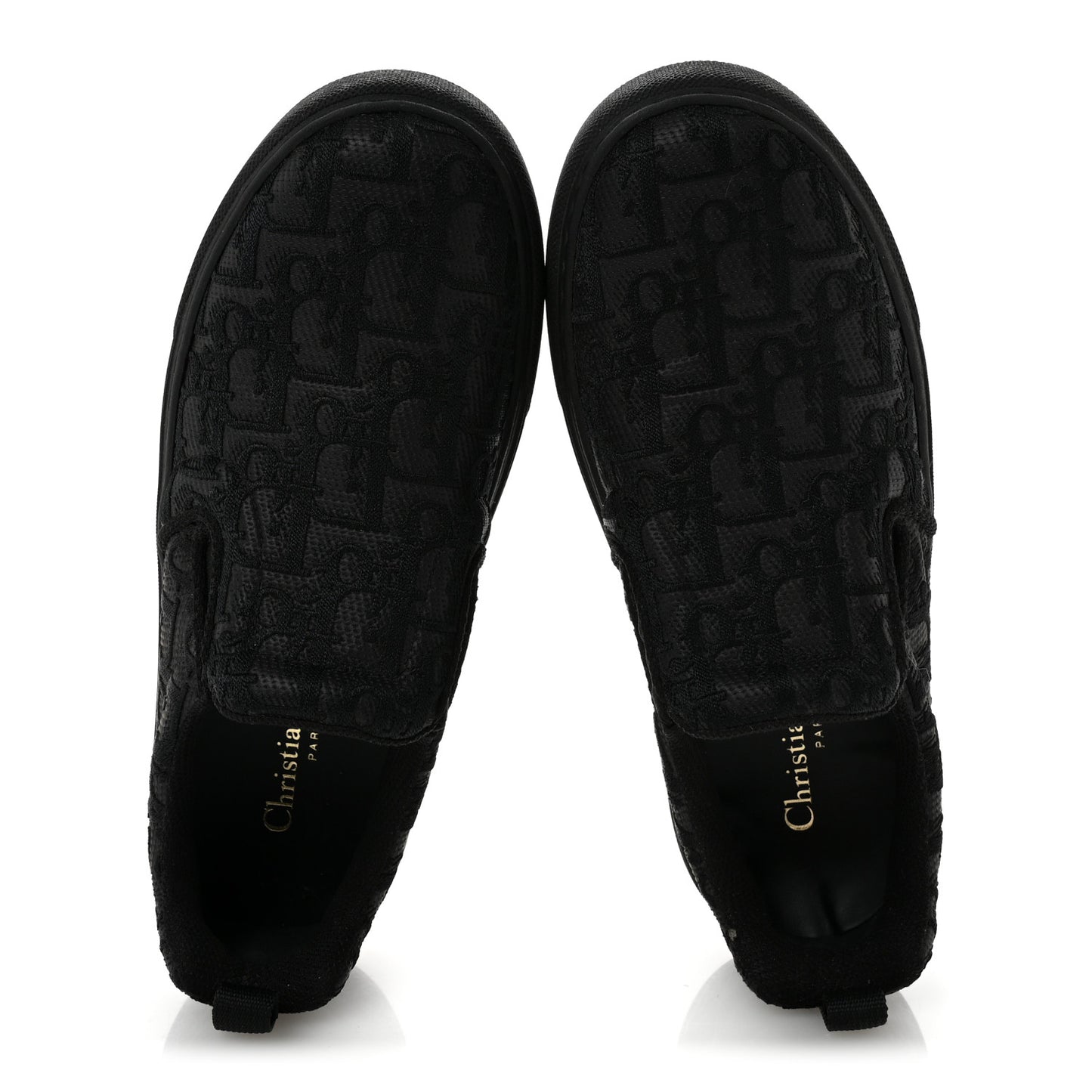 Shiny Technical Fabric Oblique Embroidered Womens Solar Slip On Sneakers 37.5 Black