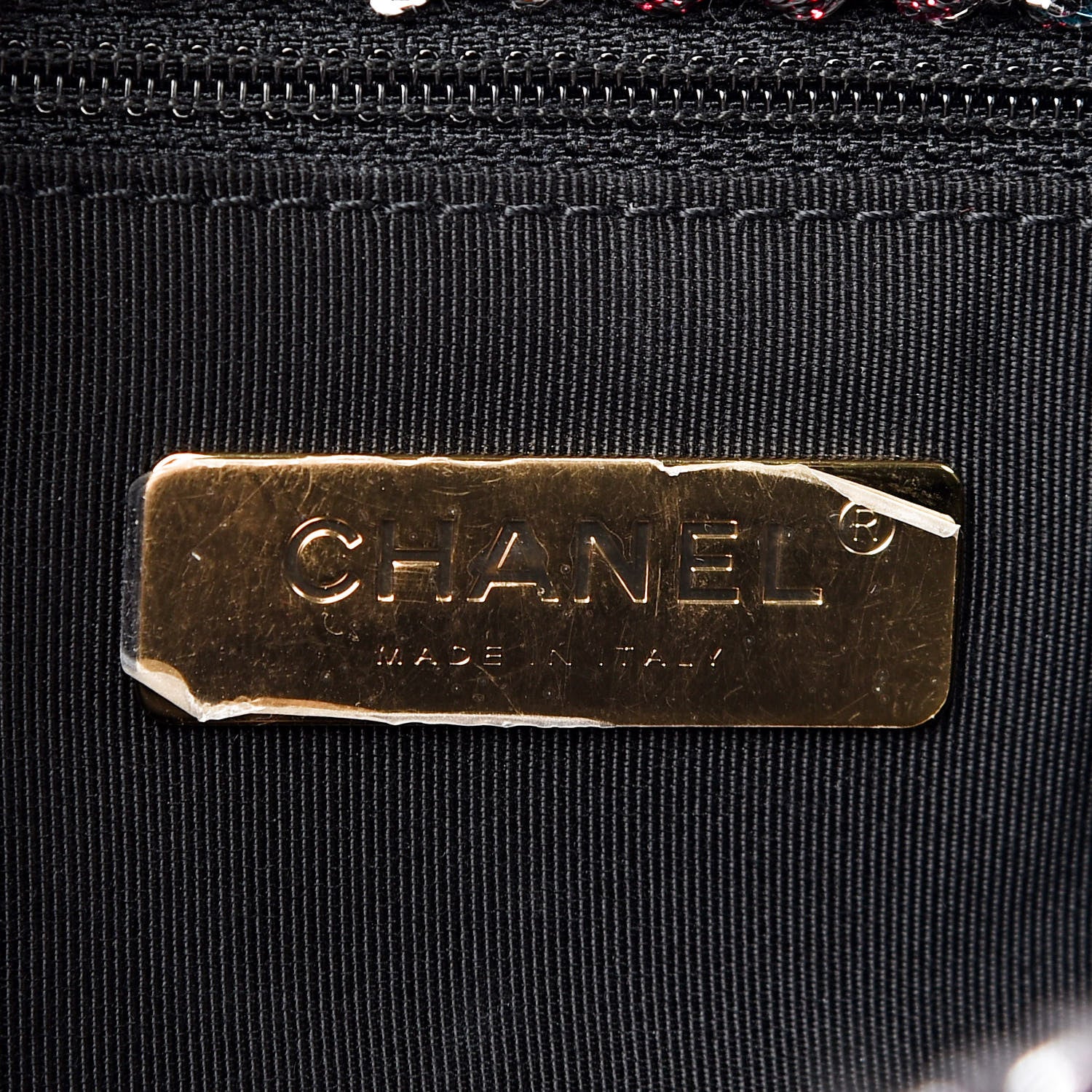 Chanel Tweed Sequin Quilted Medium Chanel 19 Flap Black Multicolor 6 of 9