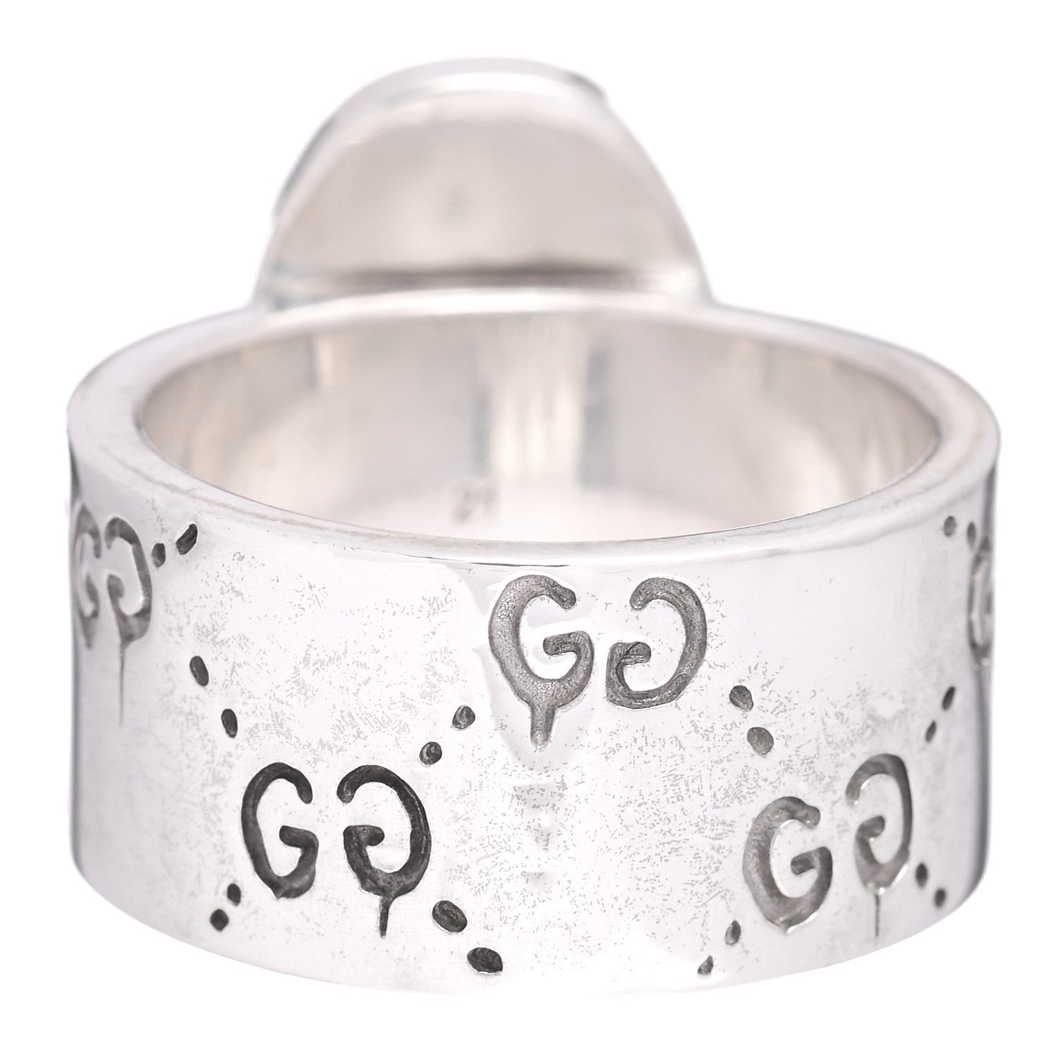 Gucci Sterling Silver GucciGhost Ghost Ring 61 9.5 4 of 5