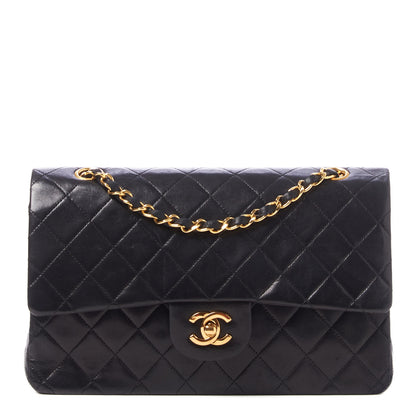 Chanel Lambskin Quilted Medium Double Flap Black 1 of 9
