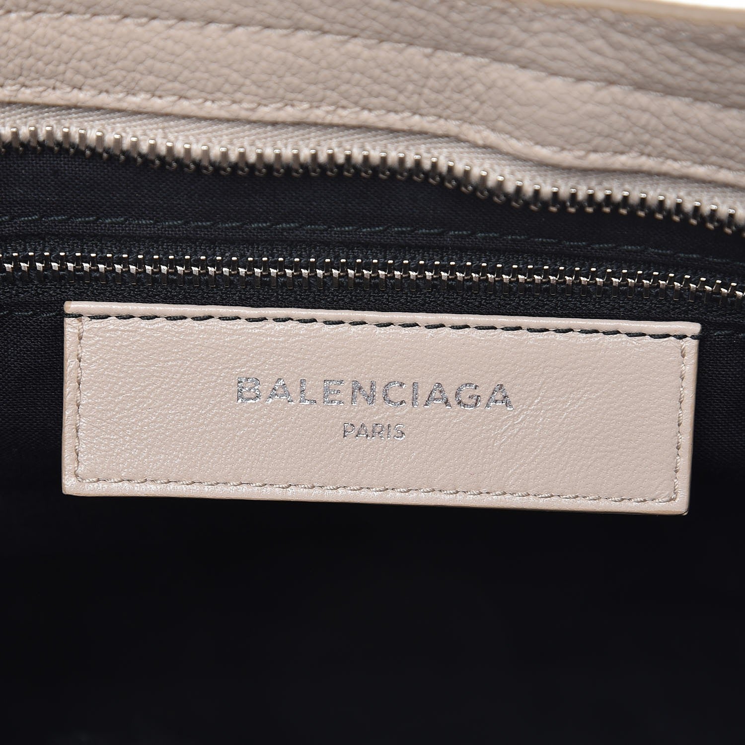 Balenciaga Chevre Silver Metallic Edge Hardware City Beige Tapioca 7 of 9