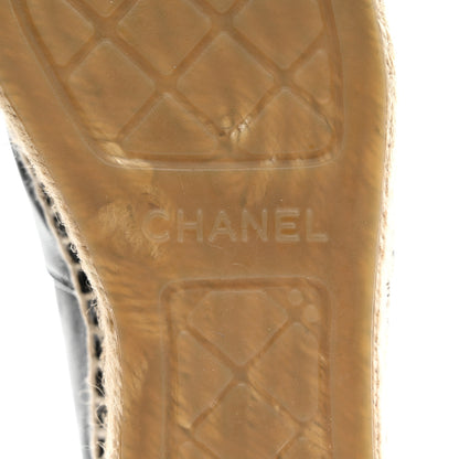 Chanel Lambskin CC Espadrilles 36 Black 7 of 11