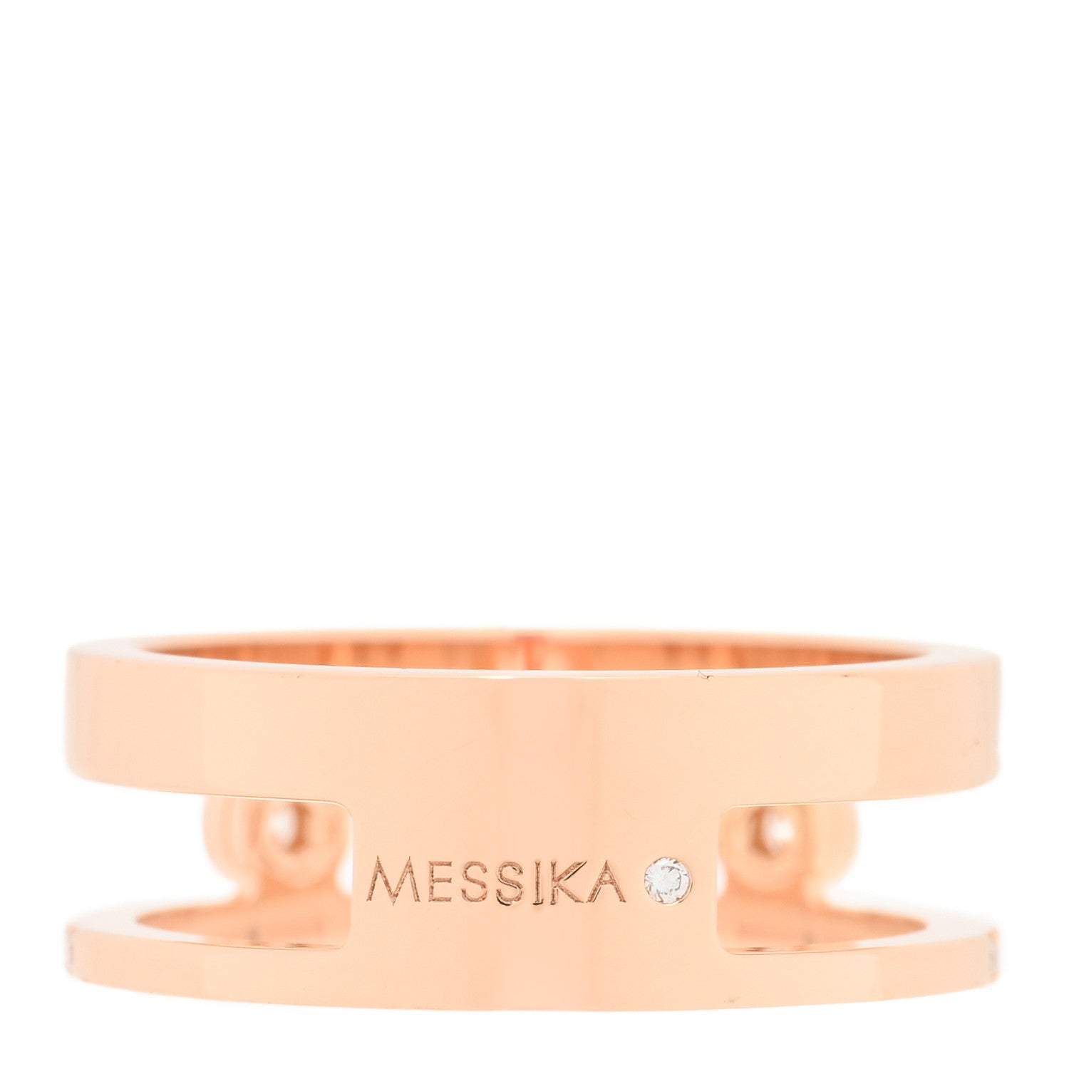 Messika 18K Rose Gold Diamond Move Romane Band Ring 53 6.5 3 of 5