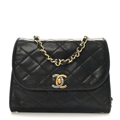 Chanel Lambskin Quilted Mini Square Flap Bag Black 1 of 10
