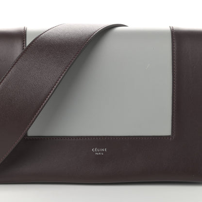 Celine Shiny Smooth Calfskin Medium Frame Shoulder Bag Burgundy Pearl Blue 8 of 10