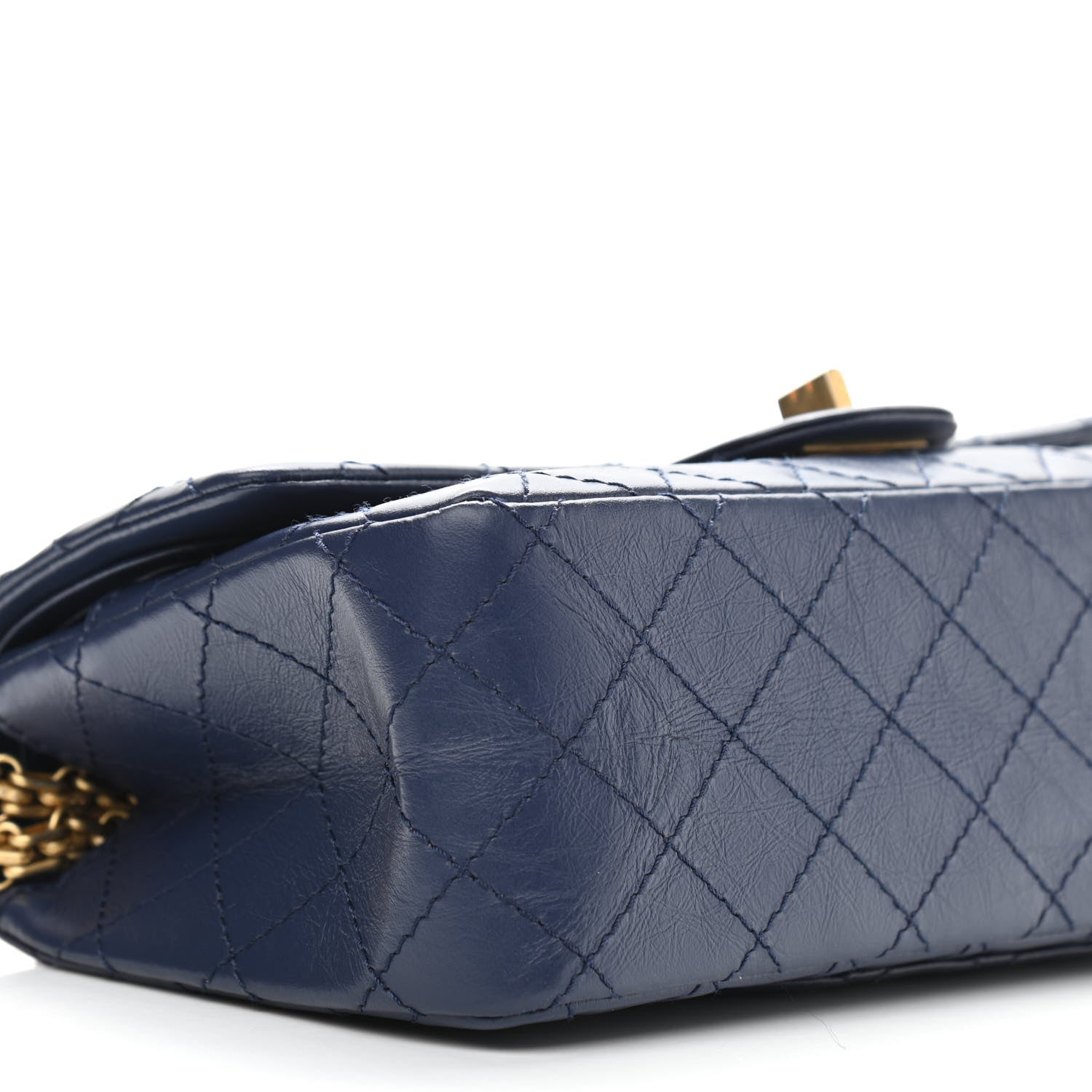 Chanel Aged Calfskin Quilted 2.55 Reissue 225 Flap Navy 9 of 13