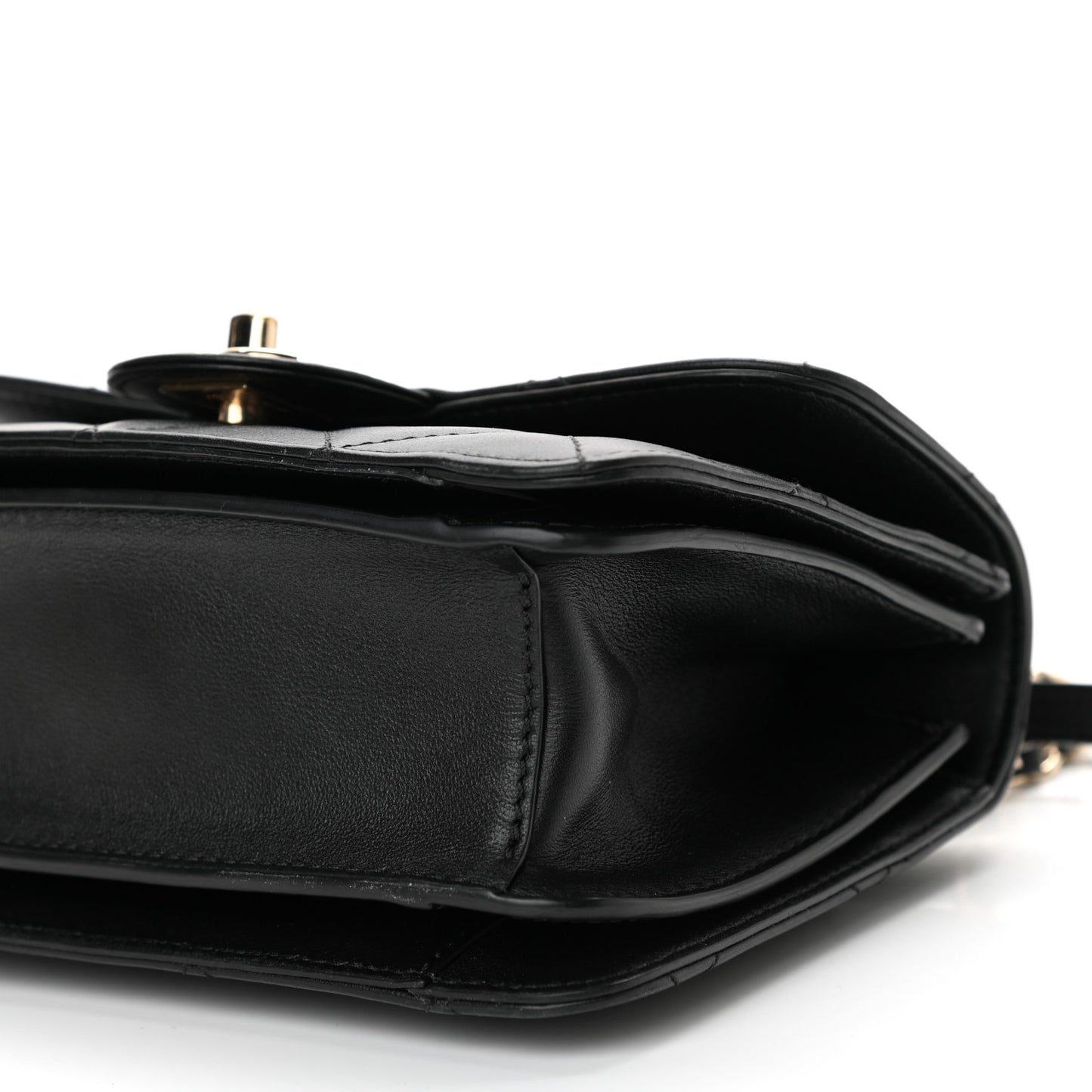 Calfskin Quilted Coco Lady Flap Black