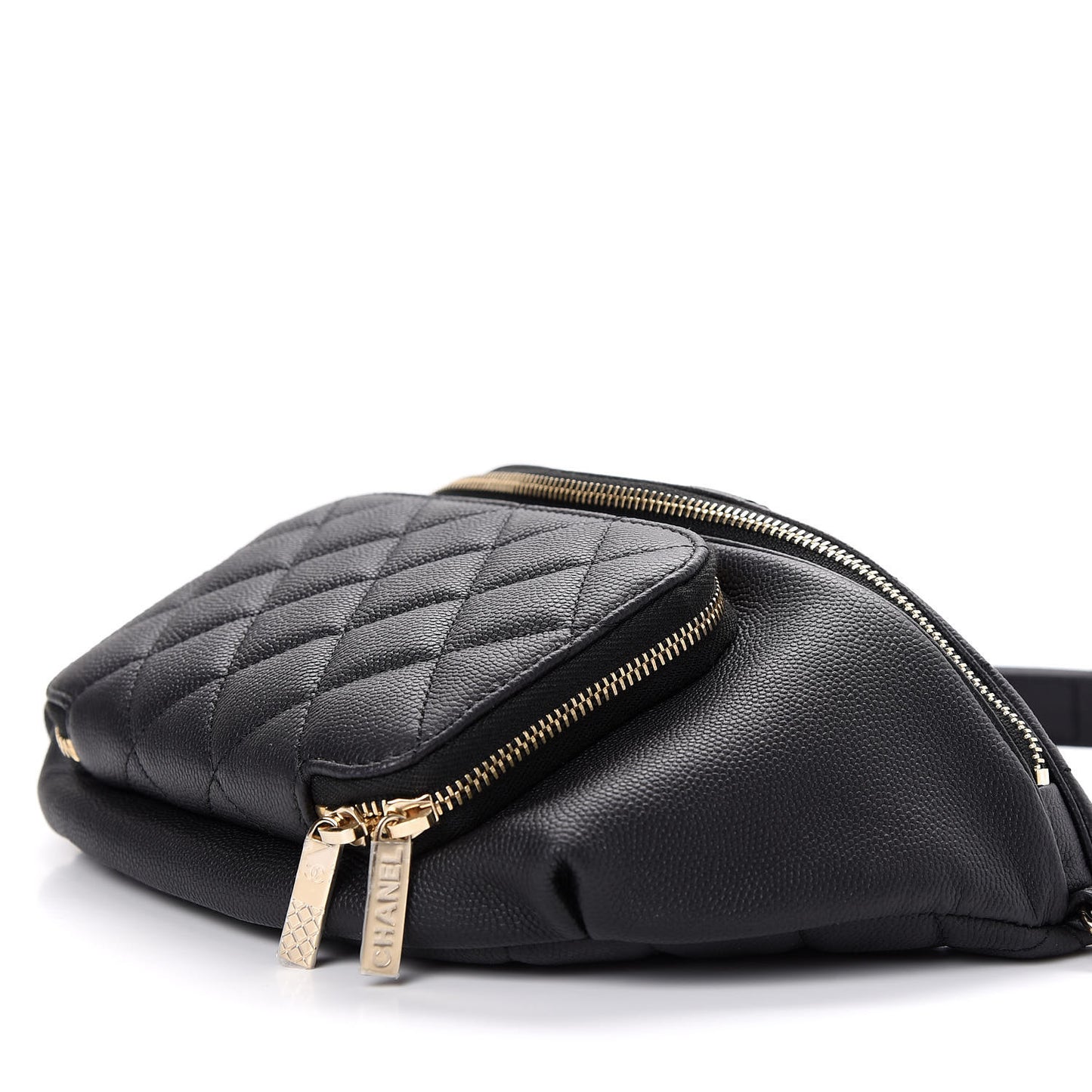 Caviar Quilted Business Affinity Waist Belt Bag Black