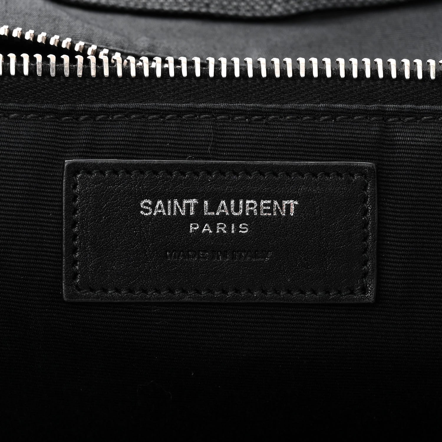 Saint Laurent Raffia Linen Calfskin Rive Gauche Tote Black 6 of 12