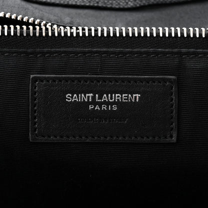 Saint Laurent Raffia Linen Calfskin Rive Gauche Tote Black 6 of 12
