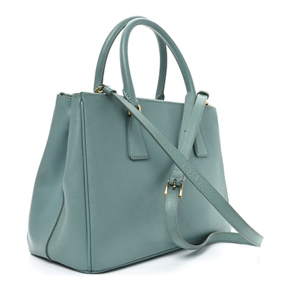 Prada Saffiano Lux Galleria Small Double Zip Tote Turchese 3 of 10