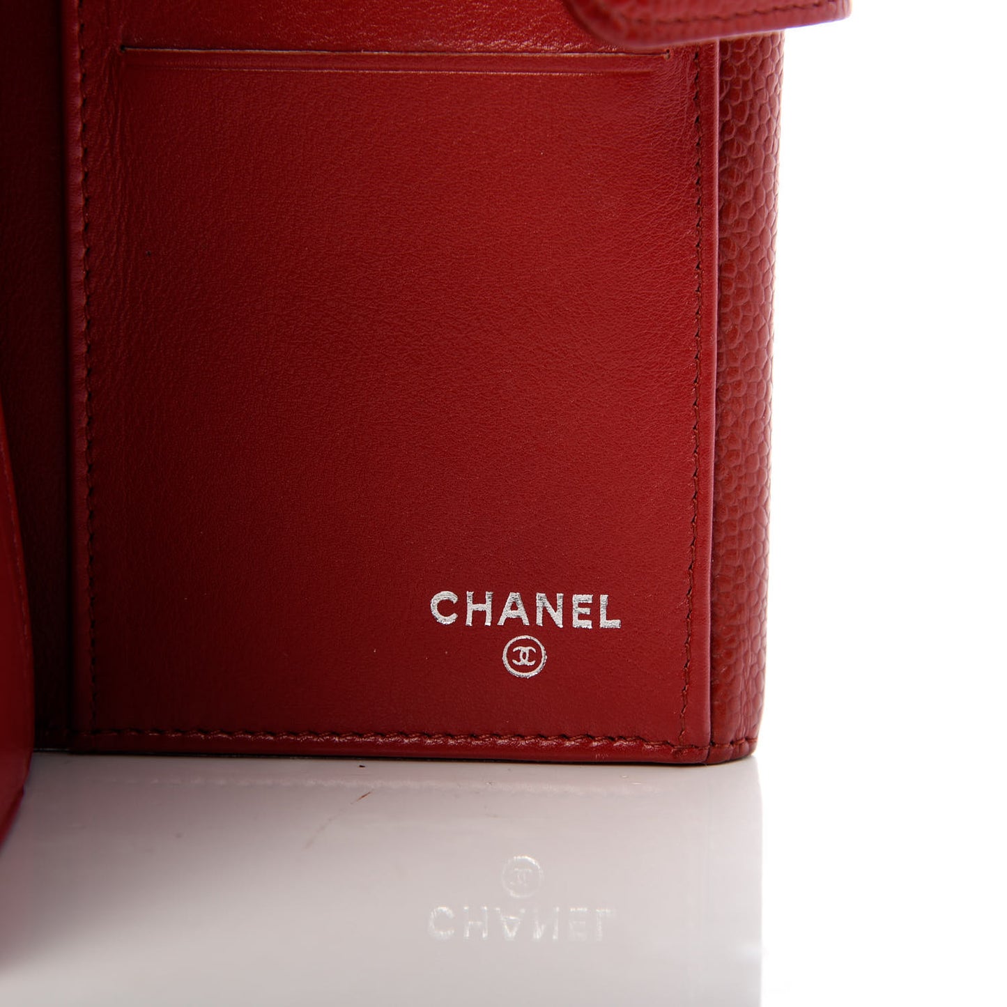 Caviar Timeless CC French Long Wallet Red