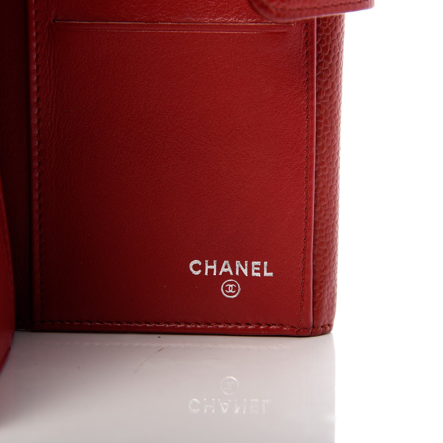 Chanel Caviar Timeless CC French Long Wallet Red 6 of 8