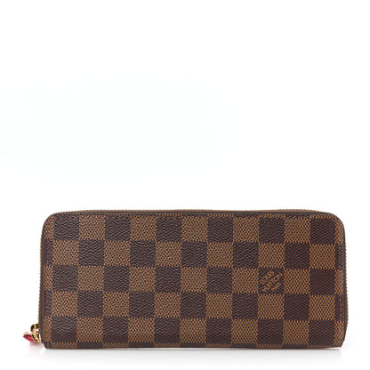 Louis Vuitton Damier Ebene Clemence Wallet Cherry 1 of 8