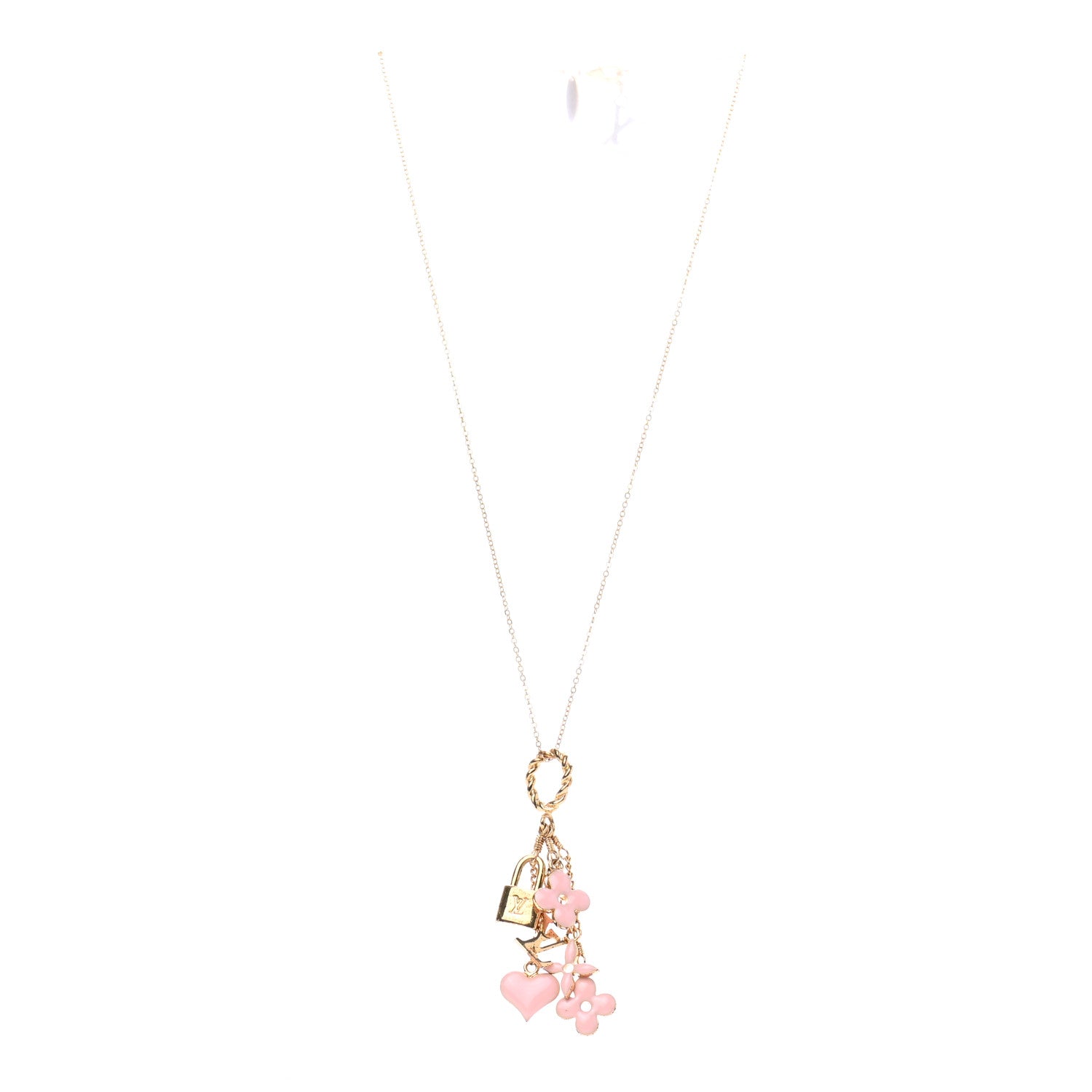 Louis Vuitton Sweet Monogram Pendant Necklace Pink 3 of 5