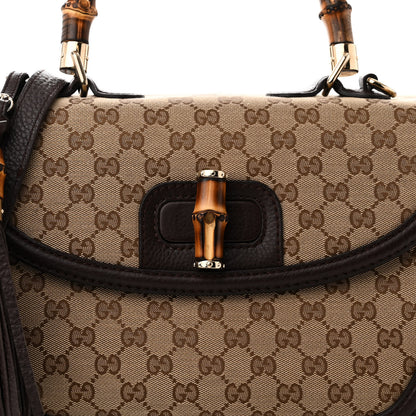 Gucci Monogram Large New Bamboo Top Handle Bag Brown 8 of 11