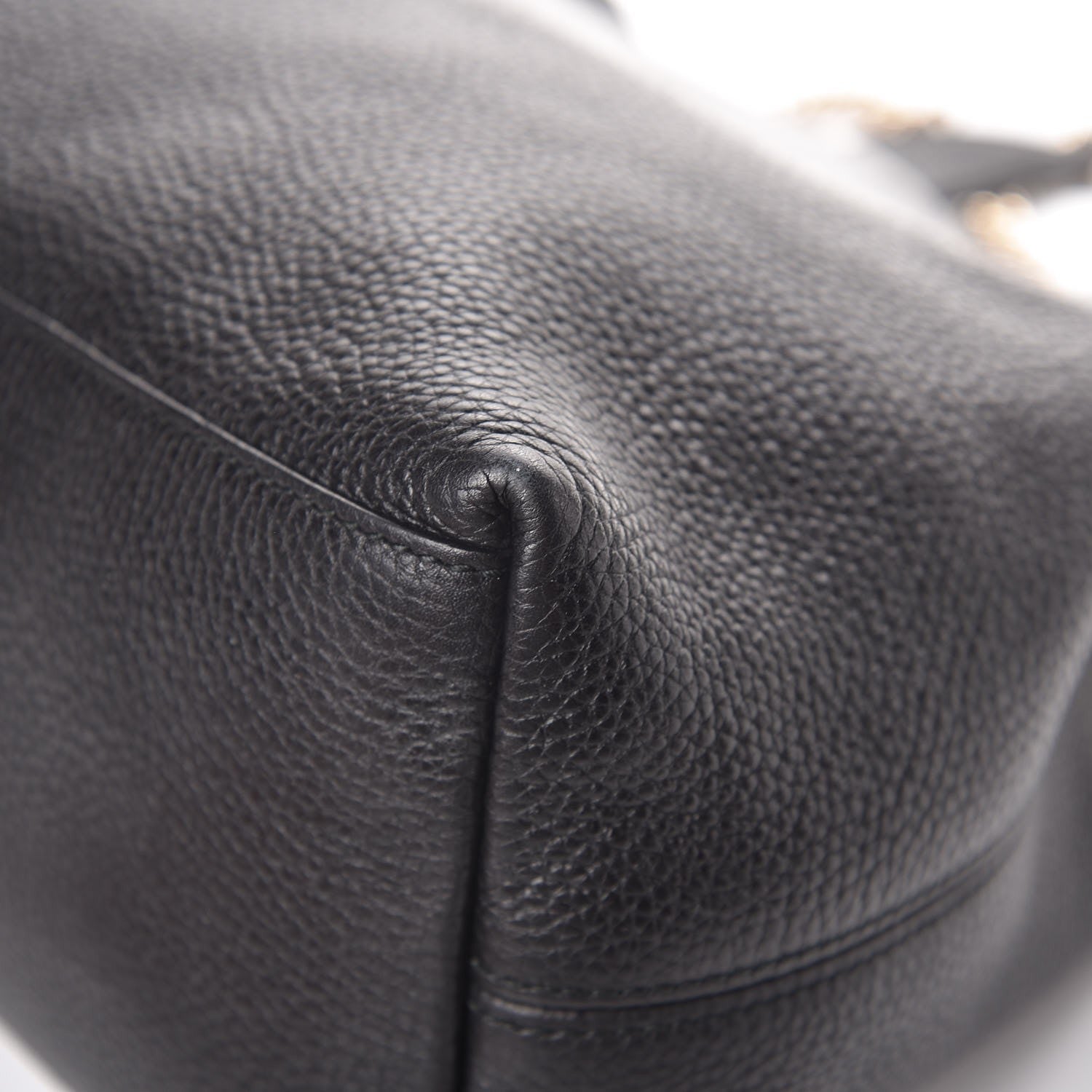 Gucci Pebbled Calfskin Medium Soho Chain Shoulder Bag Black 11 of 11