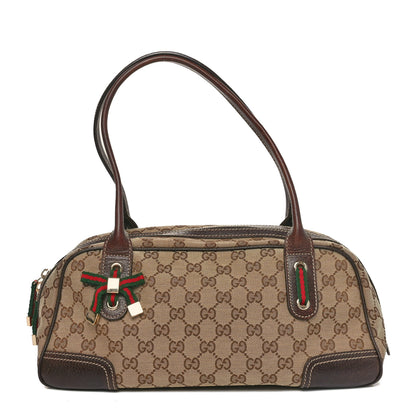 Gucci Monogram Small Princy Satchel Dark Brown 1 of 10