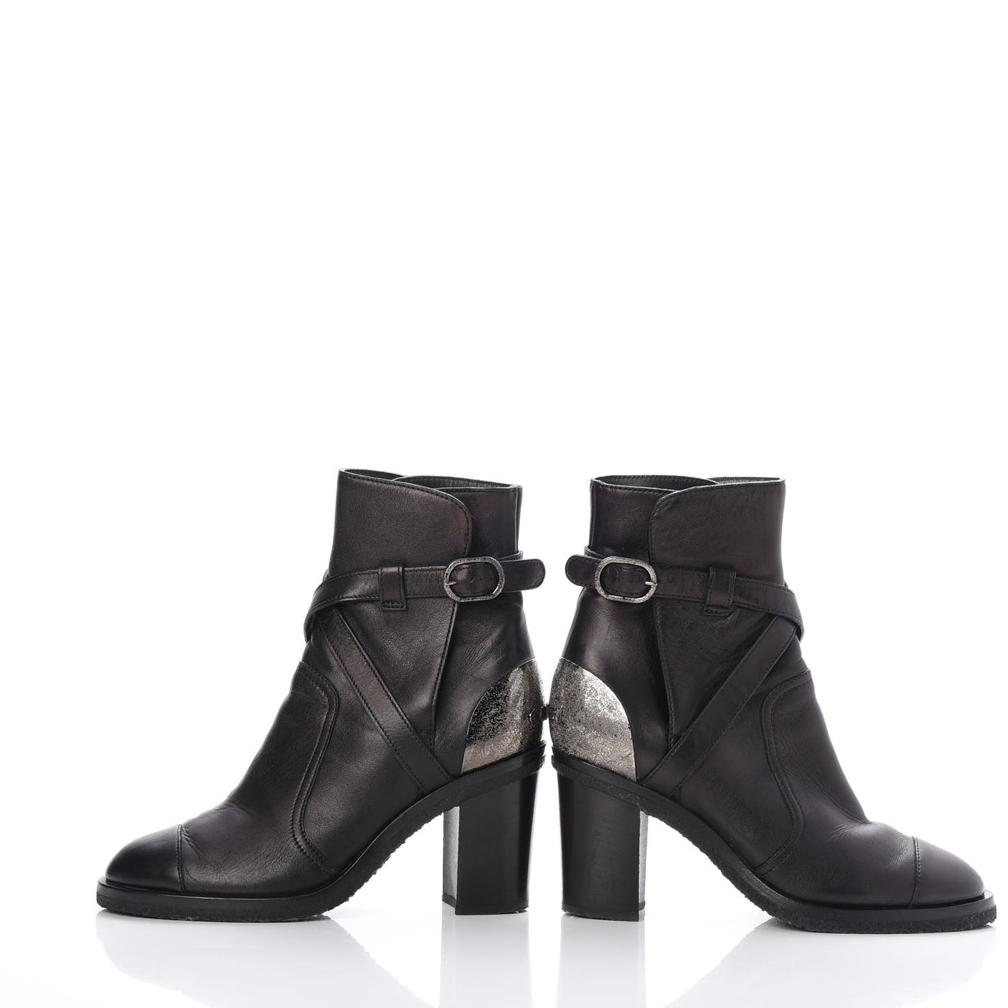 Calfskin Ankle Boots 35 Black