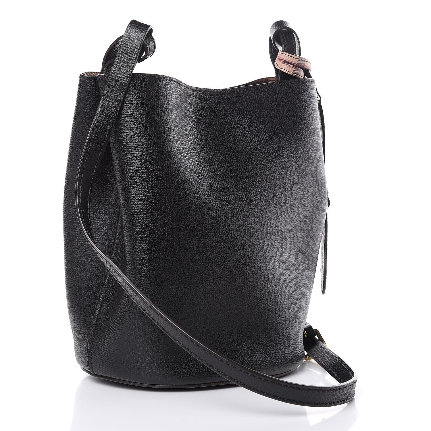 Burberry London Grainy Calfskin Small Lorne Bucket Crossbody Black 3 of 9