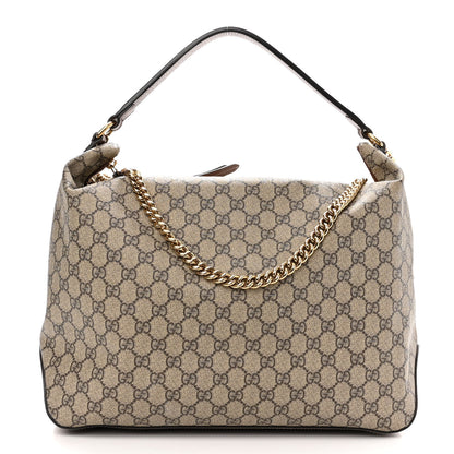 Gucci GG Supreme Monogram Large Linea A Hobo Light Brown 1 of 11