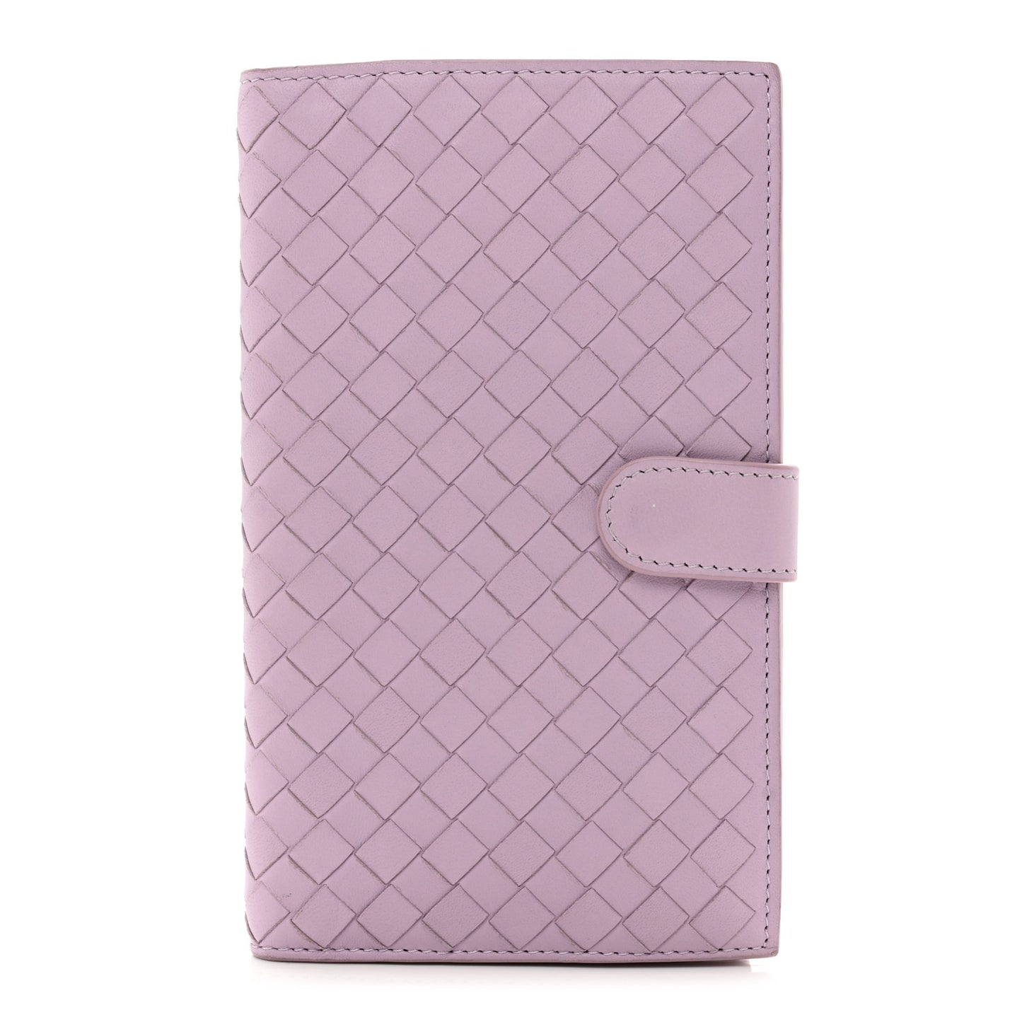 Nappa Intrecciato Continental Snap Wallet Lilac