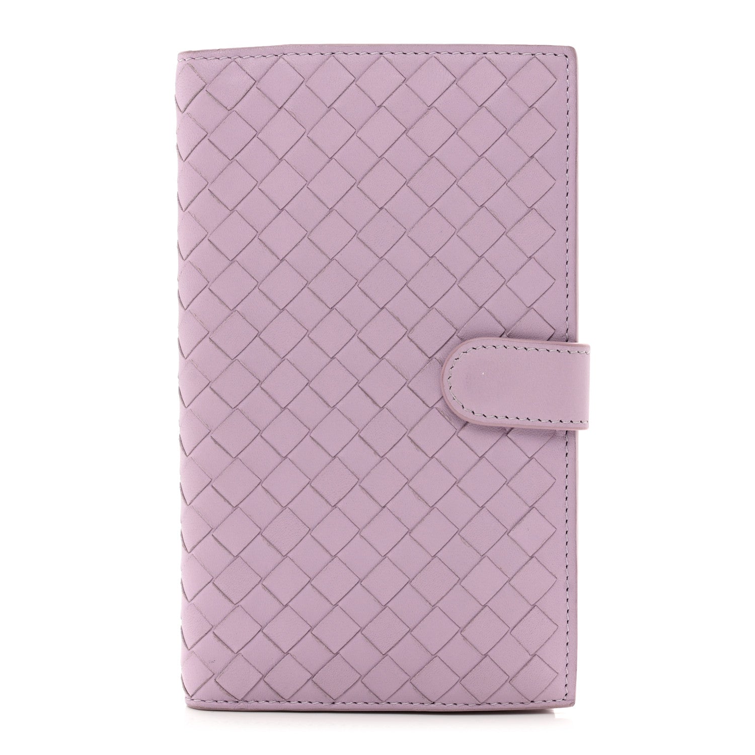 Bottega Veneta Nappa Intrecciato Continental Snap Wallet Lilac 1 of 8